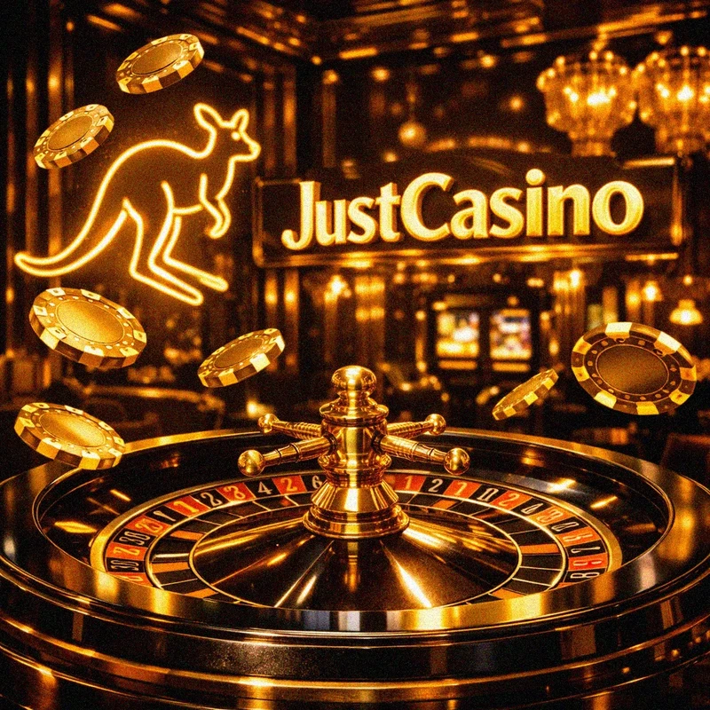 Luxury Australian casino setting with gold elements