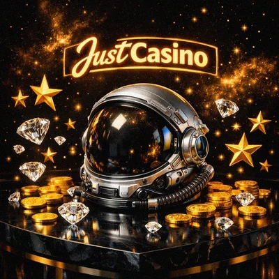 Space VIP club with astronaut helmet and gold